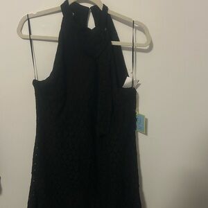 CeCe Black Dress with Bow Accent